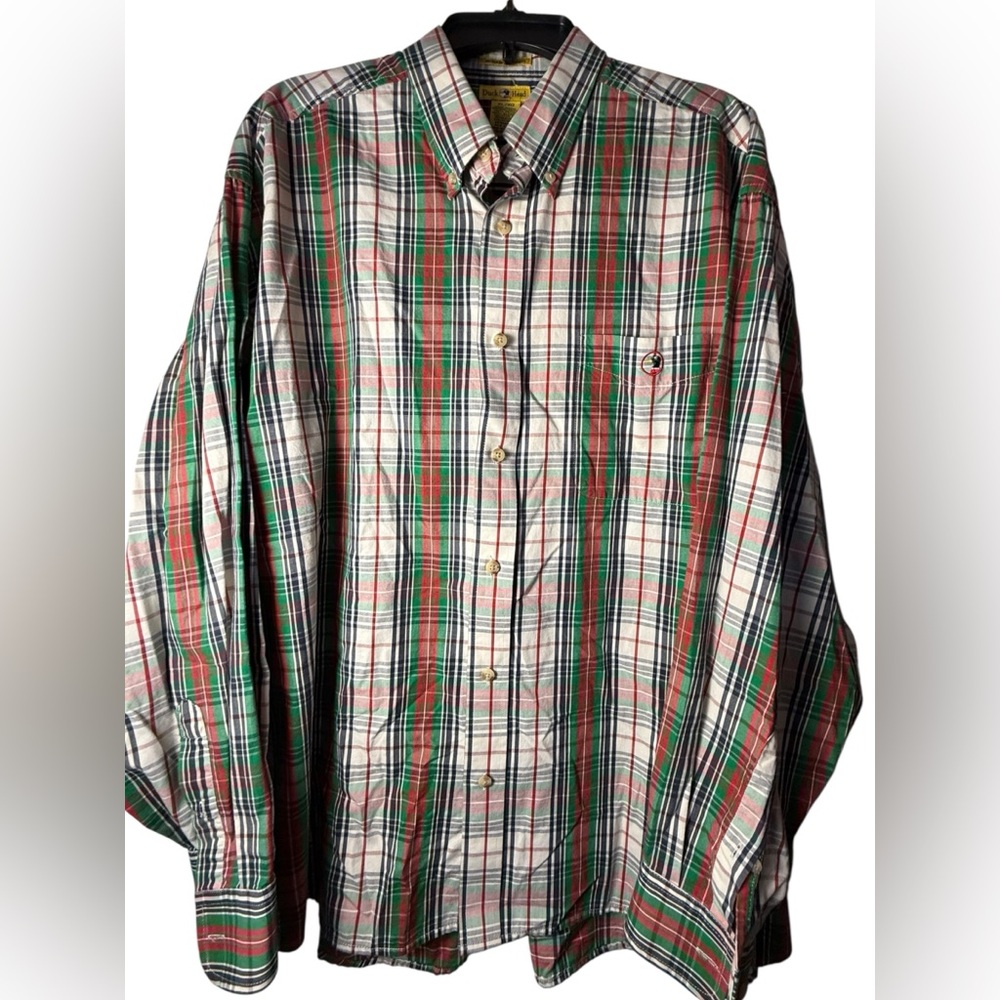 Duck Head Men’s Long Sleeve Plaid Button Down Shirt